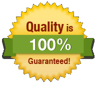 Quality is 100% Guaranteed!
